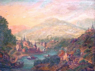 Landscape with Boats and Figures